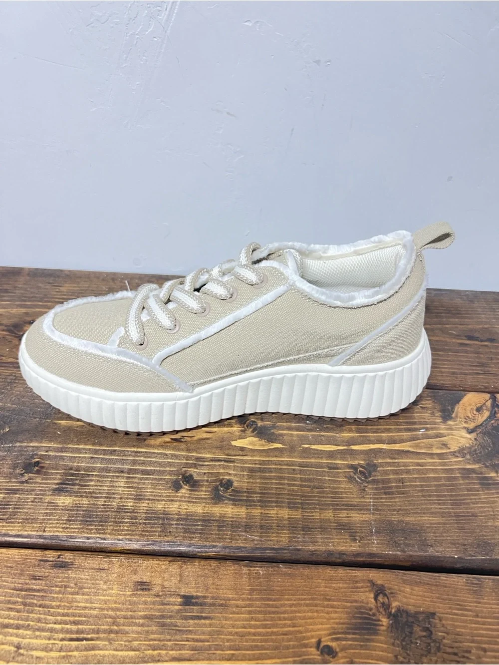 DREAM PAIRS [Kay] Denim Star Patchwork Platform Fashion Sneakers
